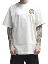 Camiseta Masculina Santa Cruz Especial Manga Curta Estampada - Off White