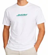 Camiseta Masculina Santa Cruz Flame Dot Manga Curta Estampada - Branco