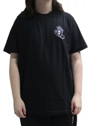 Camiseta Masculina Santa Cruz Simplified Manga Curta Estampada - Preto