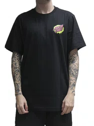 Camiseta Masculina Santa Cruz Slime Scream Manga Curta Estampada - Preto