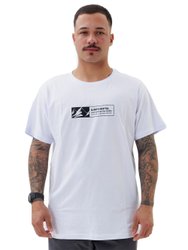 Camiseta Masculina Santo Swell Fit Mountain Manga Curta Estampada - Branco