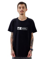 Camiseta Masculina Santo Swell Fit Mountain Manga Curta Estampada - Preto