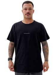 Camiseta Masculina Santo Swell Fit Nature Manga Curta Estampada - Preto