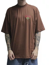 Camiseta Masculina Session Cogu Manga Curta Estampada - Marrom