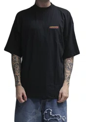 Camiseta Masculina Session Guns Manga Curta Estampada - Preto