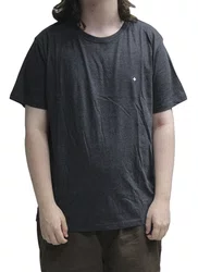 Camiseta Masculina Session Mini Chest Logo Manga Curta Estampada - Chumbo