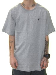 Camiseta Masculina Session Mini Logo Manga Curta - Cinza/Mescla