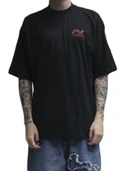 Camiseta Masculina Session Scary Manga Curta Estampada - Preto
