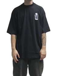 Camiseta Masculina Session SE005 30 Oversized Manga Curta Estampada - Preto