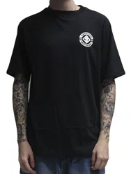 Camiseta Masculina Session Skateboard Manga Curta Estampada - Preto