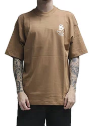 Camiseta Masculina South Shore Overhype Manga Curta Estampada - Ferrugem