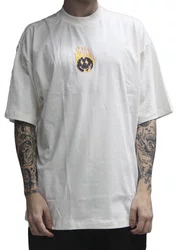 Camiseta Masculina South Shore Oversized Fire Manga Curta Estampada - Off White