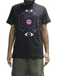 Camiseta Masculina South To South Eyes Manga Curta Estampada - Preto