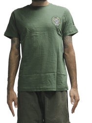 Camiseta Masculina South To South Verde Manga Curta Estampada - Verde