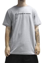 Camiseta Masculina South To South VP Blls Xoq Rua Manga Curta Estampada - Cinza/Mescla
