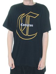 Camiseta Masculina Starter Compton Manga Curta Estampada - Preto