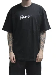 Camiseta Masculina Vans Classic Script Manga Curta Estampada - Preto