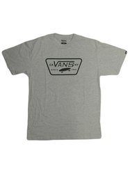 Camiseta Masculina Vans Full Patch Manga Curta Estampada - Cinza/Mescla