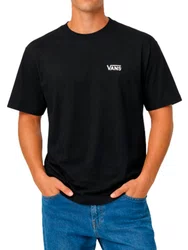 Camiseta Masculina Vans New Left Chest Manga Curta Estampada - Preto