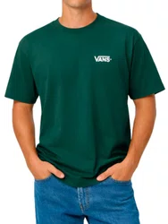 Camiseta Masculina Vans New Left Chest Manga Curta Estampada - Verde