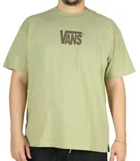 Camiseta Masculina Vans Stretch Logo Manga Curta Estampada - Verde