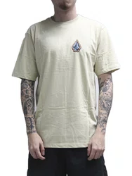 Camiseta Masculina Volcom Chandler Manga Curta Estampada - Bege