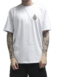 Camiseta Masculina Volcom Chandler Manga Curta Estampada - Branco