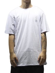 Camiseta Masculina Volcom Circle Icon Oversize Manga Curta Estampada - Branco