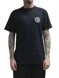 Camiseta Masculina Volcom Difuse Manga Curta Estampada - Preto