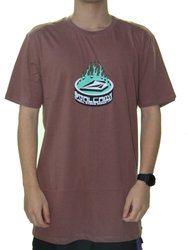 Camiseta Masculina Volcom Fish Grease Manga Curta - Vinho