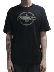 Camiseta Masculina Volcom Line Service Manga Curta Estampada - Preto