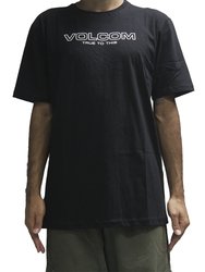 Camiseta Masculina Volcom New Euro Manga Curta Estampada - Preto