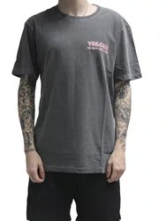 Camiseta Masculina Volcom Party Never Manga Curta Estampada - Preto