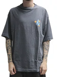 Camiseta Masculina Volcom Punk Rock Love Manga Curta Estampada - Cinza