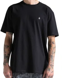 Camiseta Masculina Volcom Silk Mc Stone Manga Curta Estampada - Preto