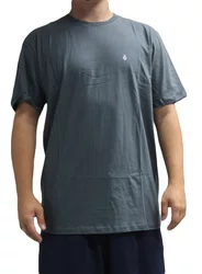 Camiseta Masculina Volcom Silk Stone Blanks Manga Curta Estampada - Cinza