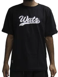 Camiseta Masculina Wats Clean Manga Curta Estampada - Preto