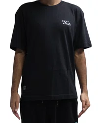 Camiseta Masculina Wats Over Script Manga Curta Estampada - Preto