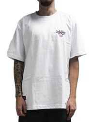 Camiseta Masculina Wats Oversized Herok Manga Curta Estampada - Branco