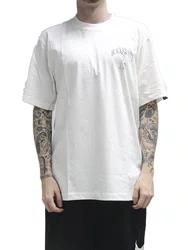 Camiseta Masculino Baw Dog Person Manga Curta Estampada - Off White