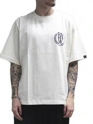 Camiseta Masculino Baw Oversized Classy Manga Curta Estampada - Off White