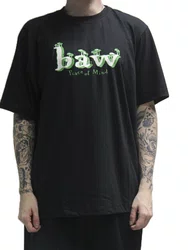 Camiseta Masculino Baw Regular Baw Mush Manga Curta Estampada - Preto