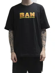 Camiseta Masculino BAW Regular Honey Manga Curta Estampada - Preto
