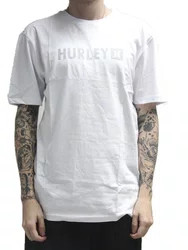 Camiseta Masculino Hurley Square Manga Curta Estampada - Branco
