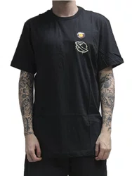 Camiseta Masculino Lost Saturn Zombie Manga Curta Estampada - Preto