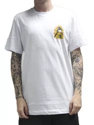 Camiseta Masculino Lost Wizard Manga Curta Estampada - Branco