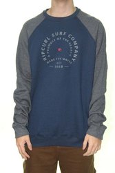 Camiseta Masculino Rip Curl Archy Manga Longa Estampado - Marinho/Chumbo