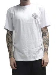 Camiseta Masculino Volcom Difuse Manga Curta Estampada - Branco