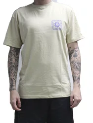 Camiseta Masculino Volcom Quantum Manga Curta Estampada - Bege