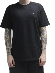 Camiseta Masculino Volcom Stone Blanks Manga Curta Estampada - Preto